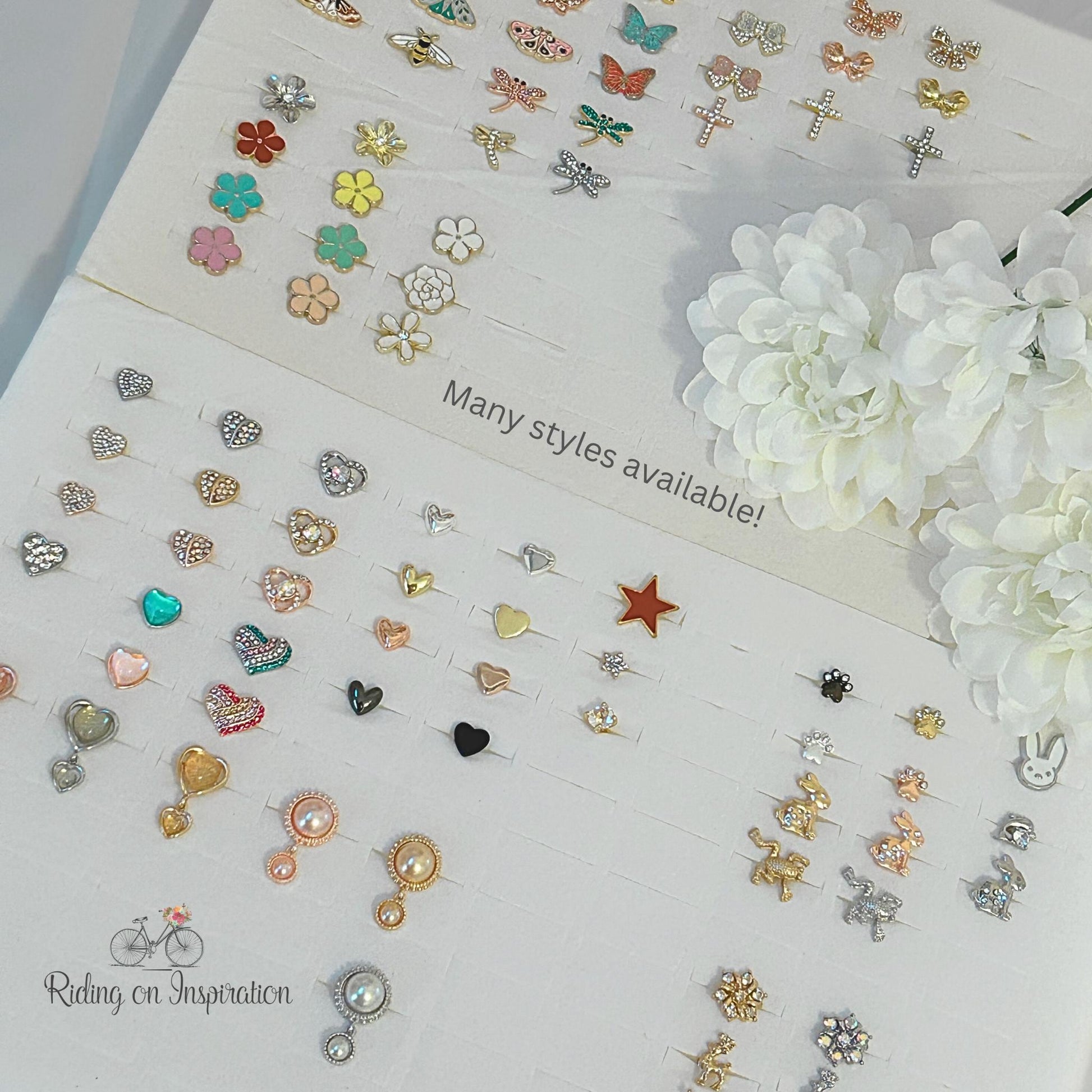 Rhinestone Butterfly Stud Watch Charm, Watchband Jewelry, Butterfly Jewelry, Apple Watchband, Samsung Galaxy Watchband, Fitbit, Garmin