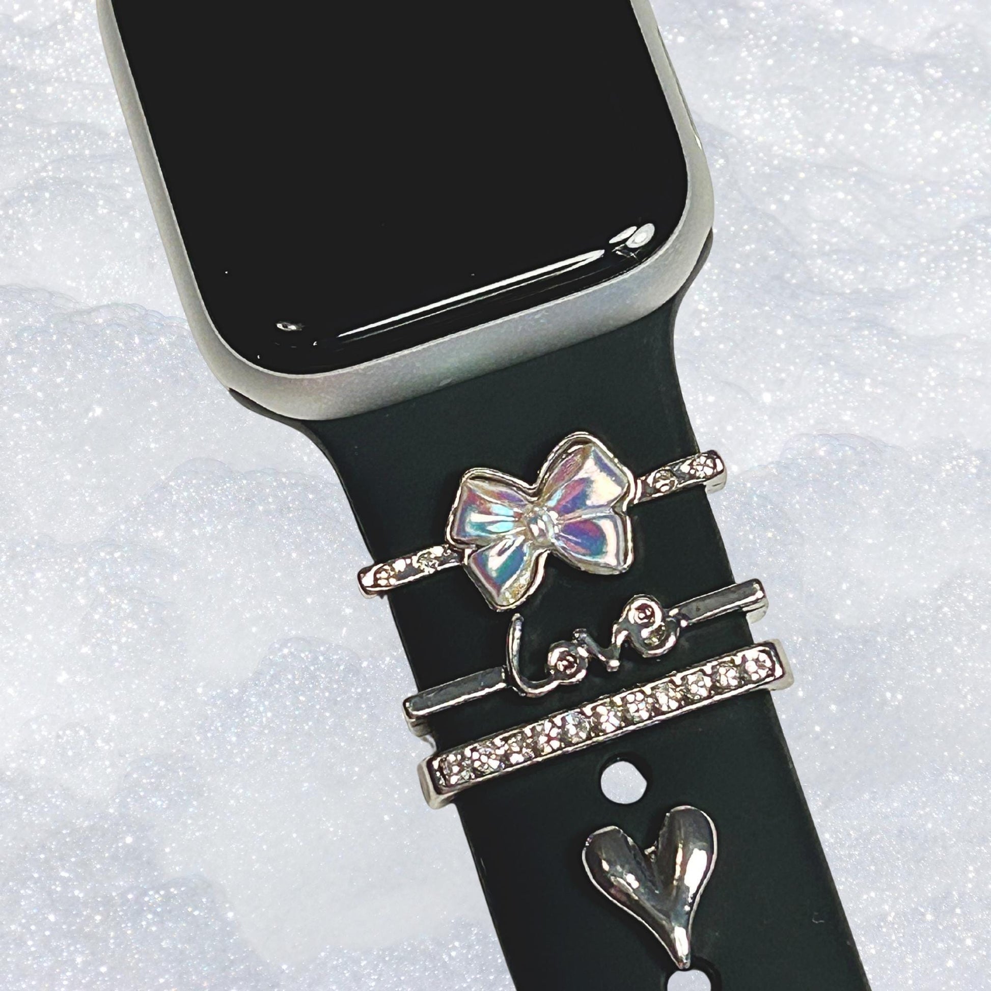 Bow Watchband Charms, Chic Watchband, Universal Charms, Apple Watch, Samsung Galaxy, FitBit