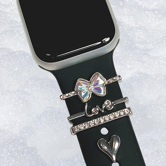 Bow Watchband Charms, Chic Watchband, Universal Charms, Apple Watch, Samsung Galaxy, FitBit