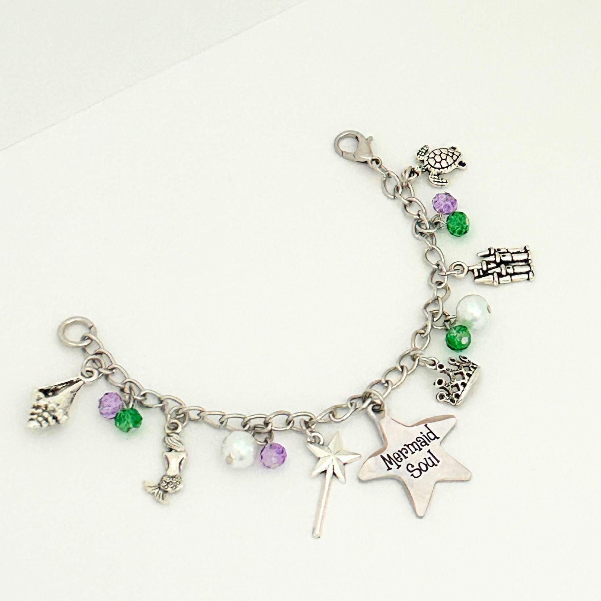 Mermaid Fairytale Charm Bracelet, A Little Mermaid Bracelet, Mermaid Soul, Mermaid Jewelry, Animated Film Jewelry, Princess Jewelry