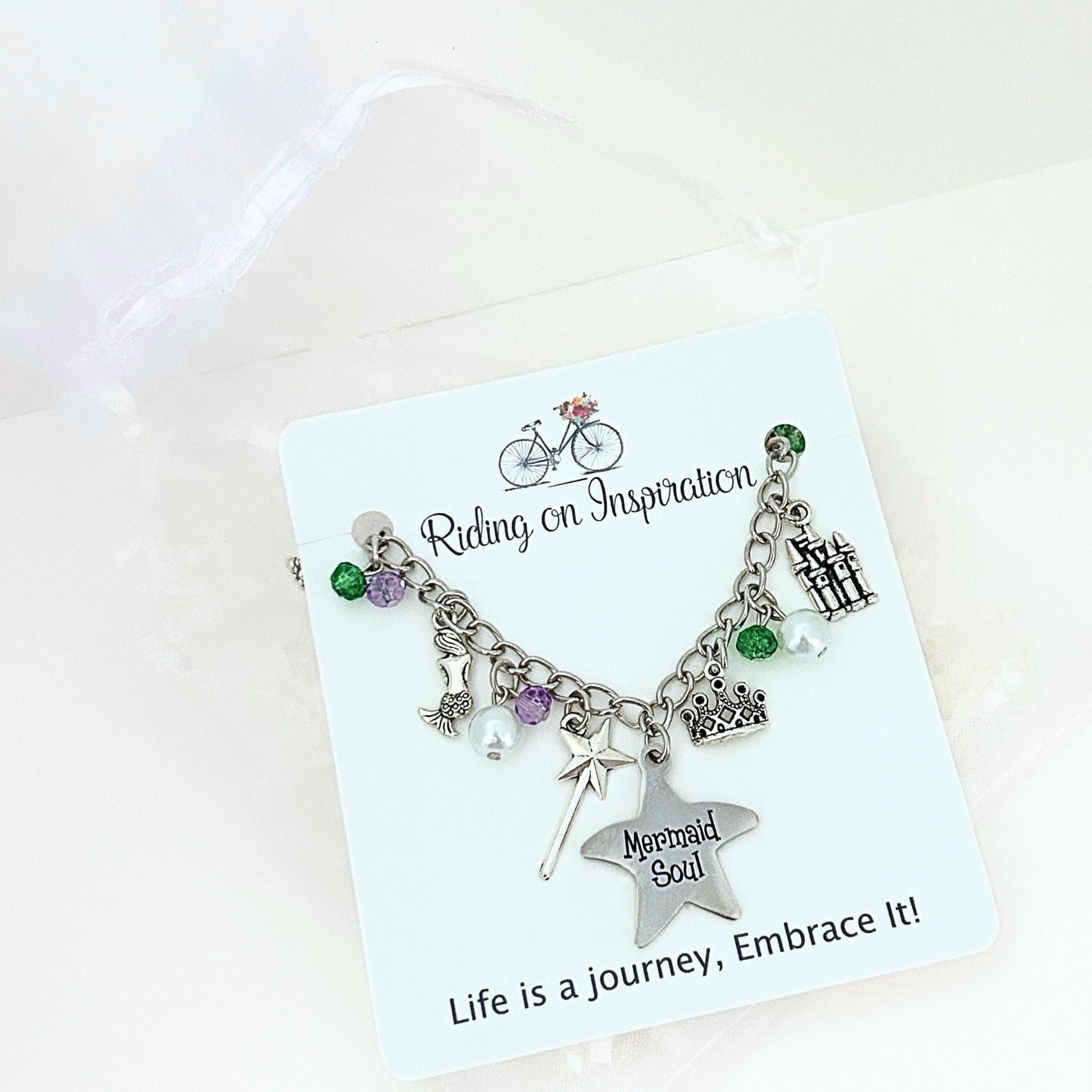 Mermaid Fairytale Charm Bracelet, A Little Mermaid Bracelet, Mermaid Soul, Mermaid Jewelry, Animated Film Jewelry, Princess Jewelry