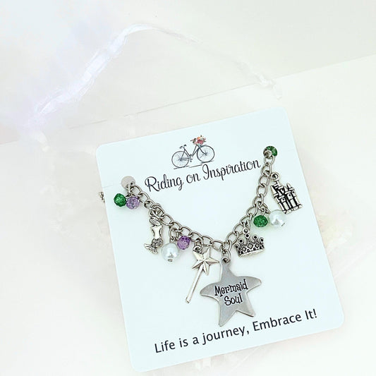 Mermaid Fairytale Charm Bracelet, A Little Mermaid Bracelet, Mermaid Soul, Mermaid Jewelry, Animated Film Jewelry, Princess Jewelry