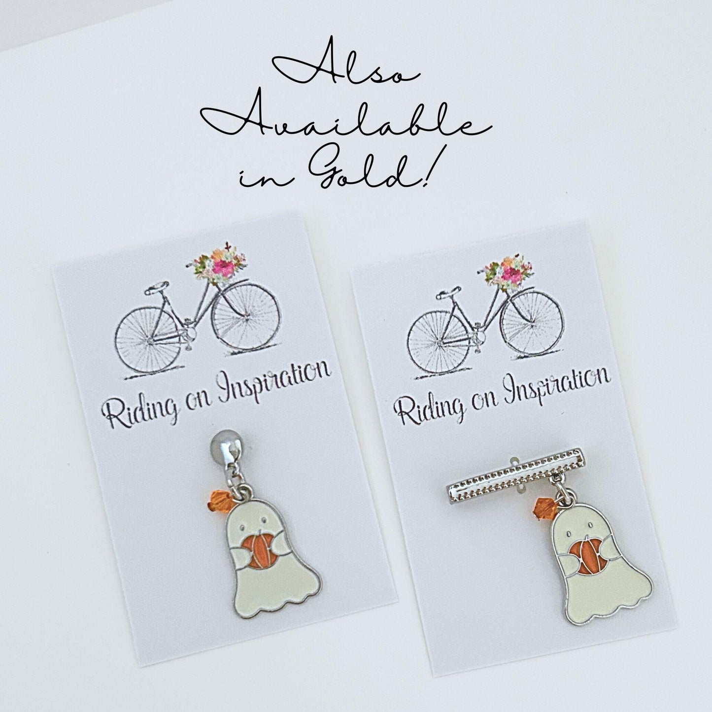 Halloween Ghost or Pumpkin Watchband Charm, Fall & Halloween Watchband, Watch Jewelry, Watch Charms, Apple Watchband Jewelry, Samsung Galaxy