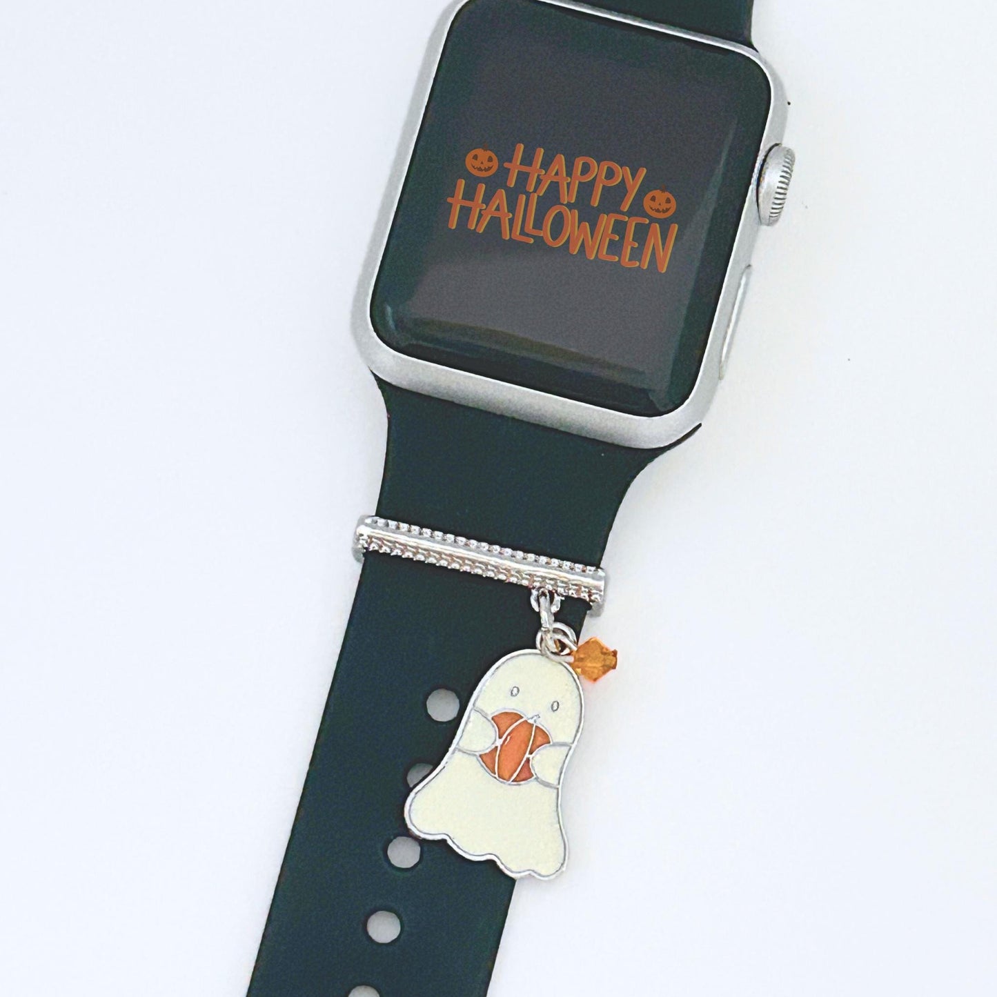 Halloween Ghost or Pumpkin Watchband Charm, Fall & Halloween Watchband, Watch Jewelry, Watch Charms, Apple Watchband Jewelry, Samsung Galaxy