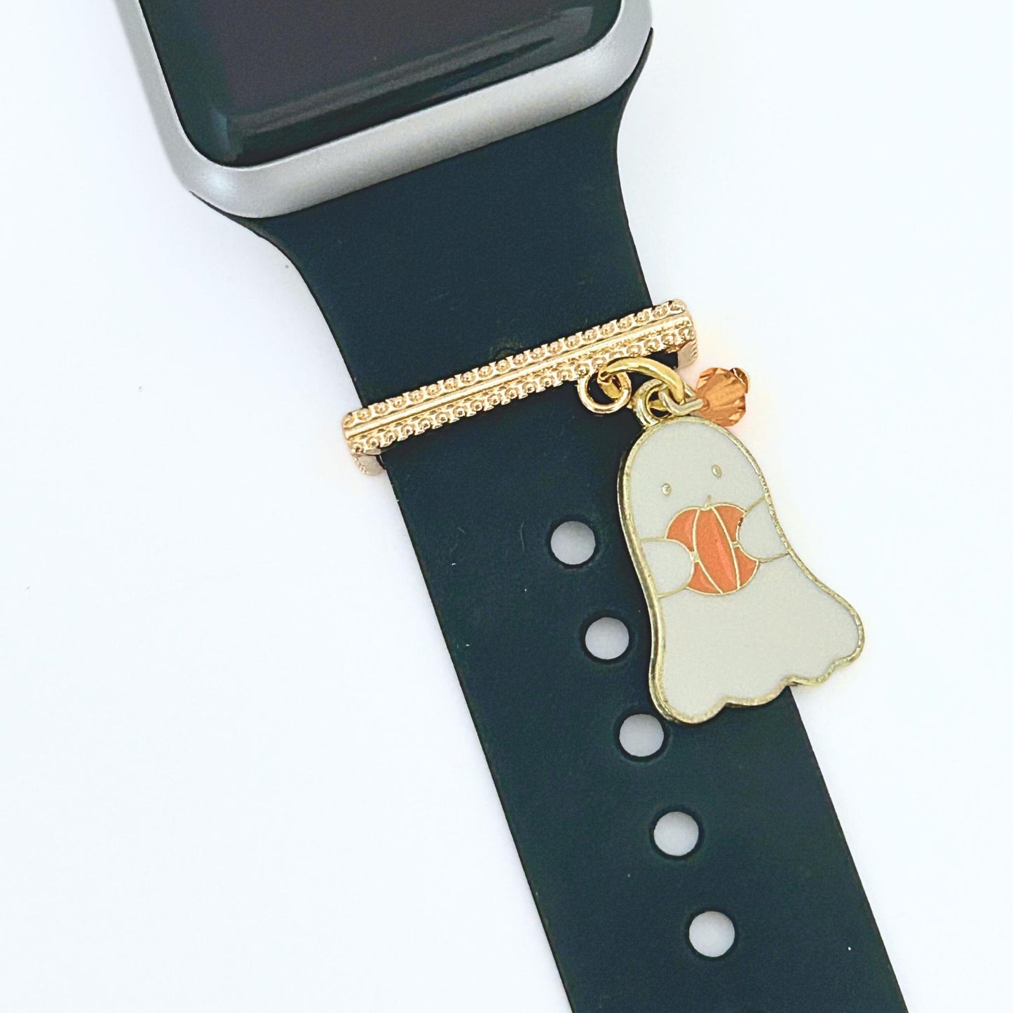 Halloween Ghost or Pumpkin Watchband Charm, Fall & Halloween Watchband, Watch Jewelry, Watch Charms, Apple Watchband Jewelry, Samsung Galaxy