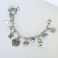 2 Royal Sisters Coming Together Fairytale Charm Bracelet, Princess Charm Bracelet, Animated Film Jewelry, Princess Jewelry
