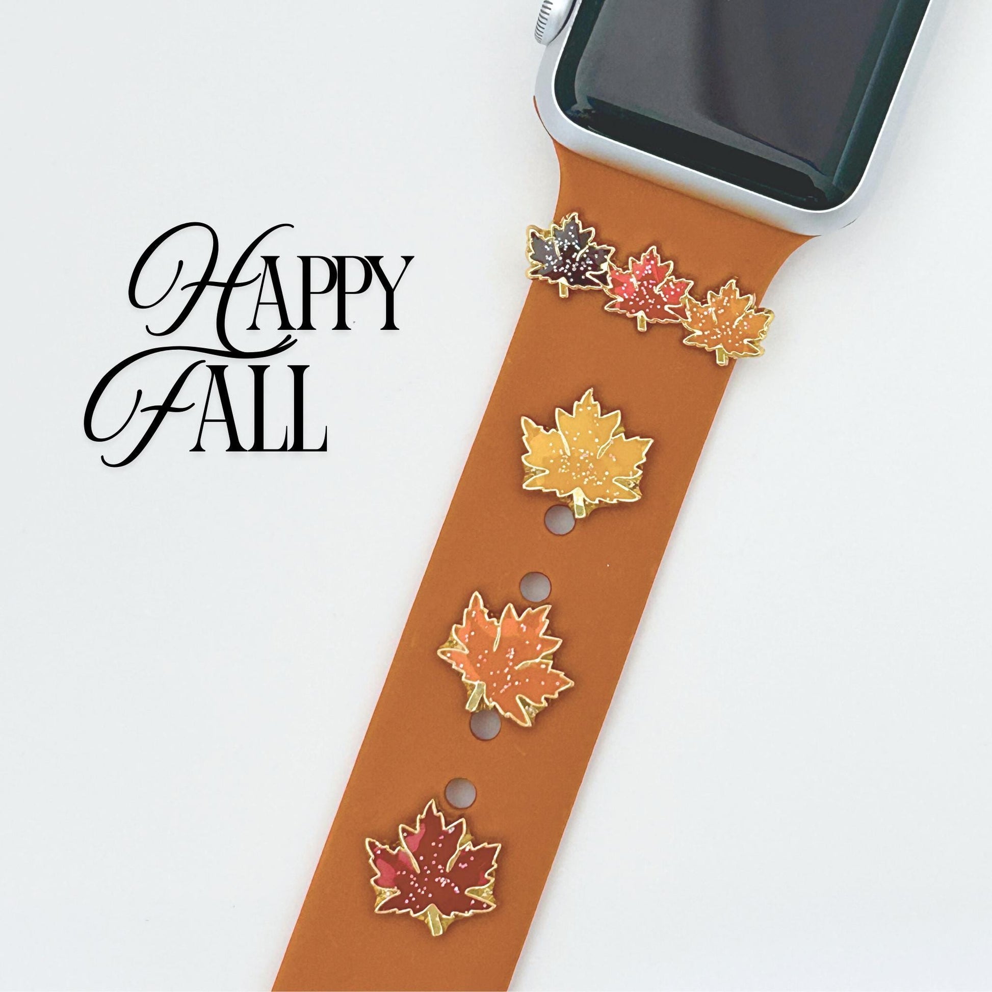 Fall Leaves Watchband Charm, Fall Watchband, Watch Jewelry, Watch Studs, Apple Watchband Jewelry, Samsung Galaxy Jewelry