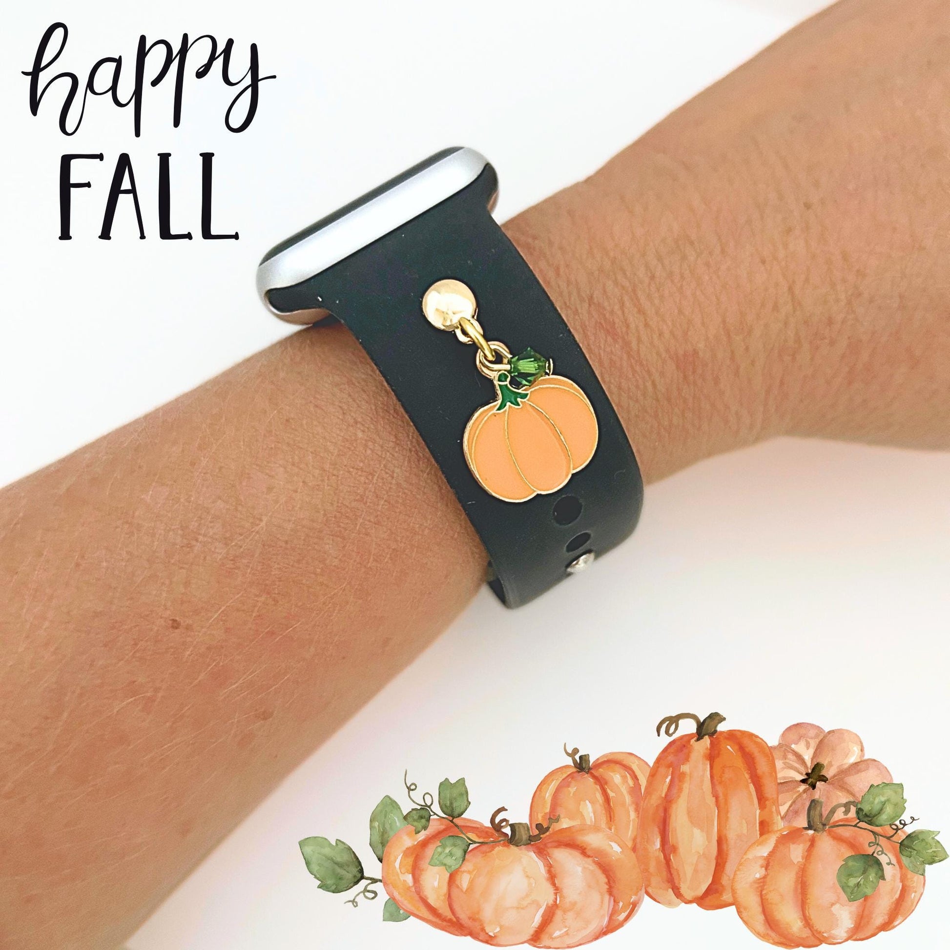 Halloween Ghost or Pumpkin Watchband Charm, Fall & Halloween Watchband, Watch Jewelry, Watch Charms, Apple Watchband Jewelry, Samsung Galaxy