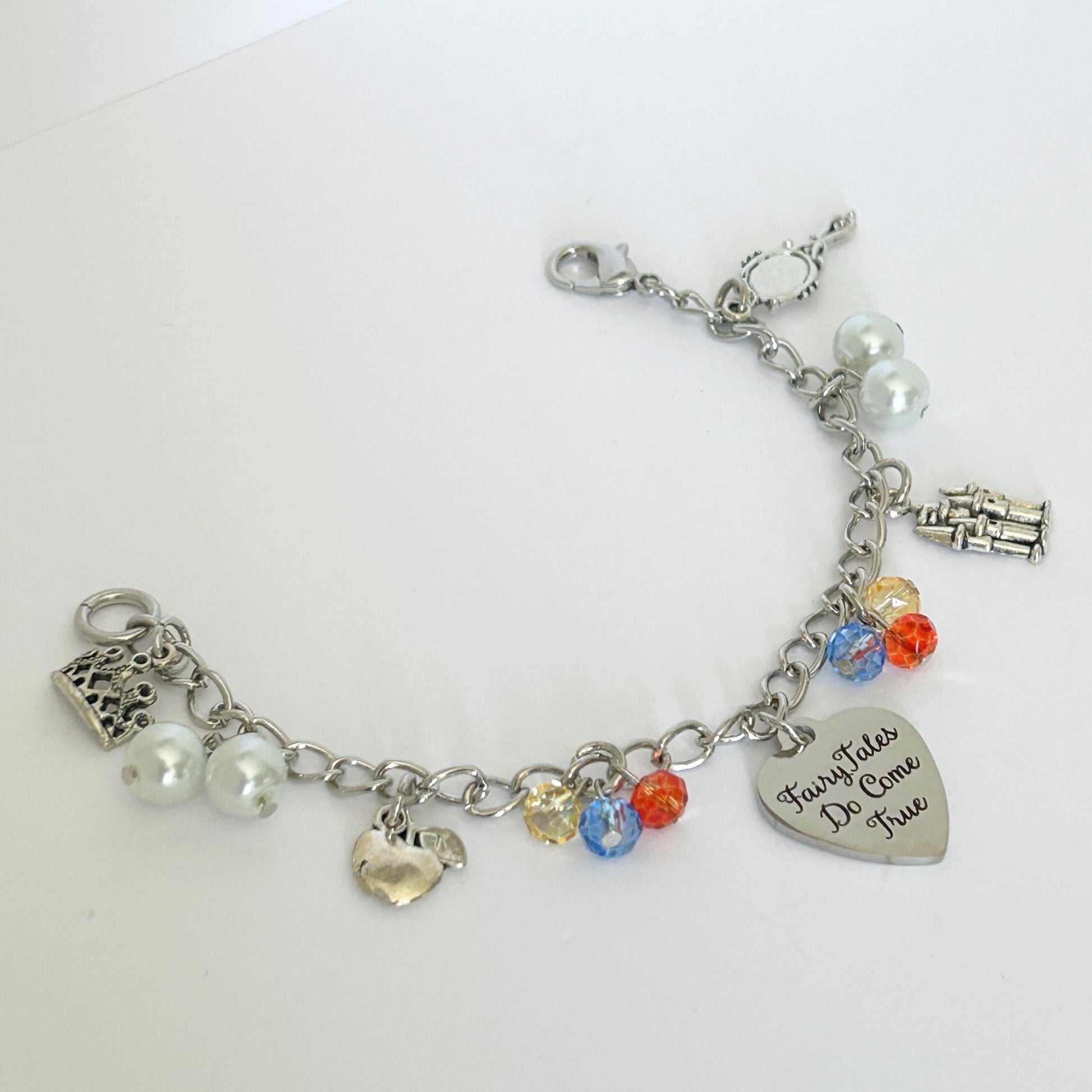 Kind Hearted Princess with Evil Stepmother Fairytale Charm Bracelet, Princess Charm Bracelet, Animated Film Jewelry, Princess Jewelry