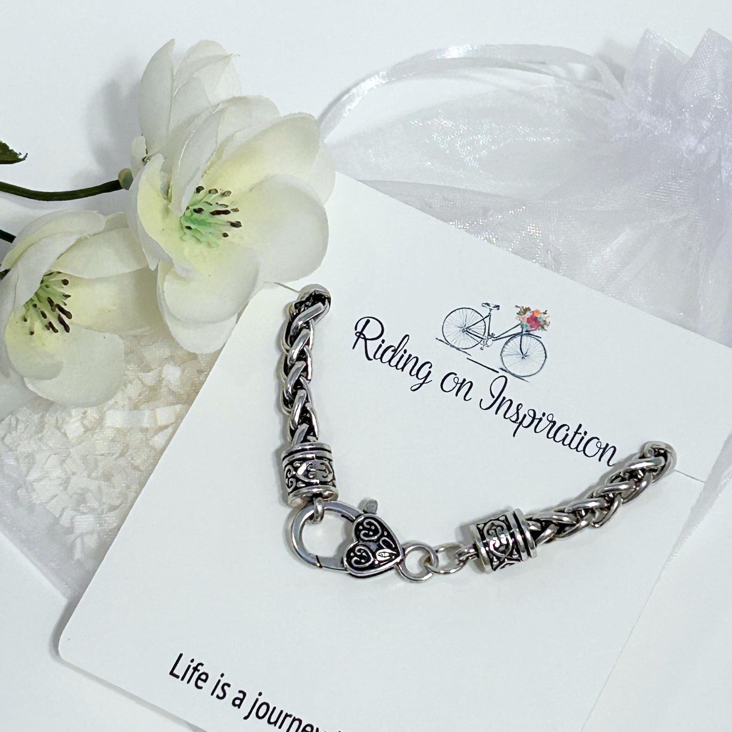 Antique Silver Plated Charm Bracelet