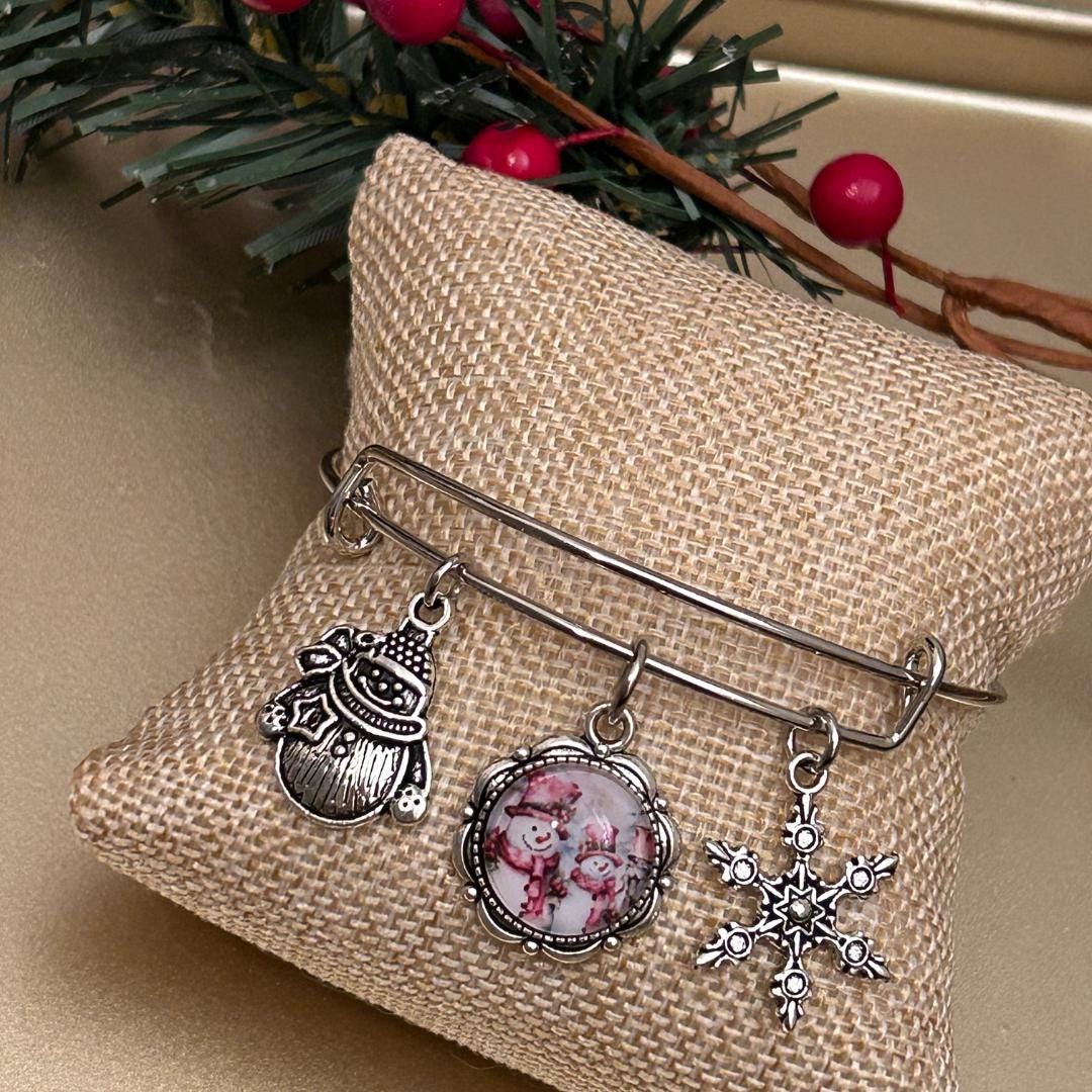 Snowman Charm Bracelet Christmas Gift