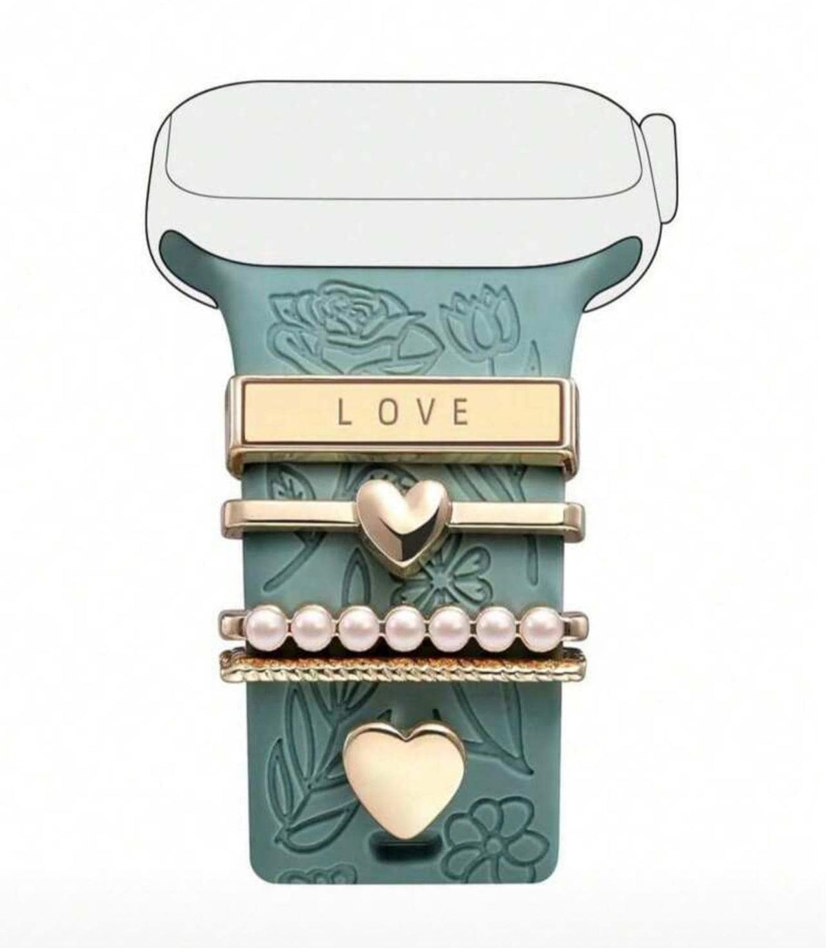Stackable Watchband Charms, Watch Bars,Apple Watch Band Accessories, Gift for Mom, Apple Watch Jewelry, Watch Jewelry, Valentines