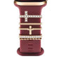 Gold Cross/Diamond Studded Watchband Charms, Set of 5