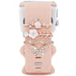 Floral/Butterfly Rhinestone Studded Watchband Charms, Set of 4