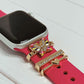 Enamel Colored Butterfly/Rhinestone Watchband Bars, Set of 4
