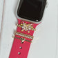 Enamel Colored Butterfly/Rhinestone Watchband Bars, Set of 4