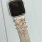 Floral/Butterfly Rhinestone Studded Watchband Charms, Set of 4