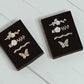 Floral/Butterfly Rhinestone Studded Watchband Charms, Set of 4