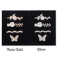 Floral/Butterfly Rhinestone Studded Watchband Charms, Set of 4