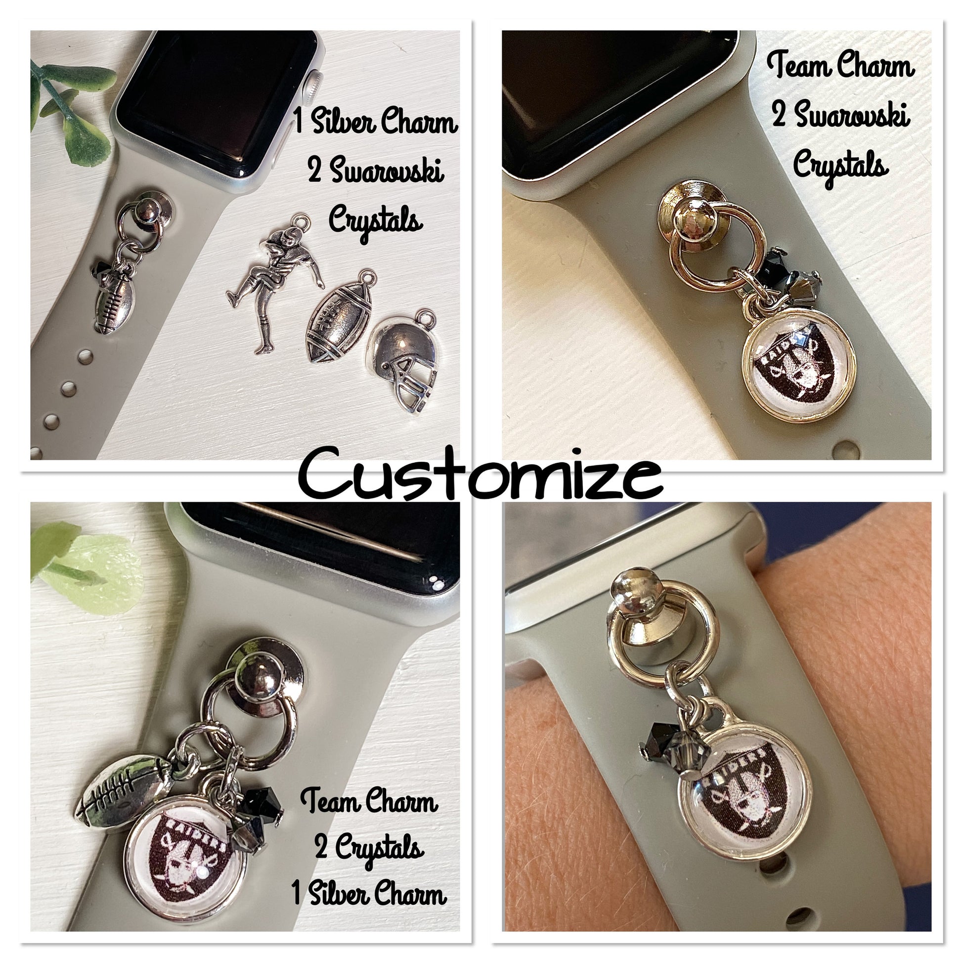 Custom TEAM SPORTS Watch Band - Watchband Charms - Sports Jewelry