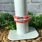 Coral and White Stack Bracelets/Stretch Bracelets/Layering Bracelets/Boho Jewelry/Handmade Gemstone Bracelets/Matching Set