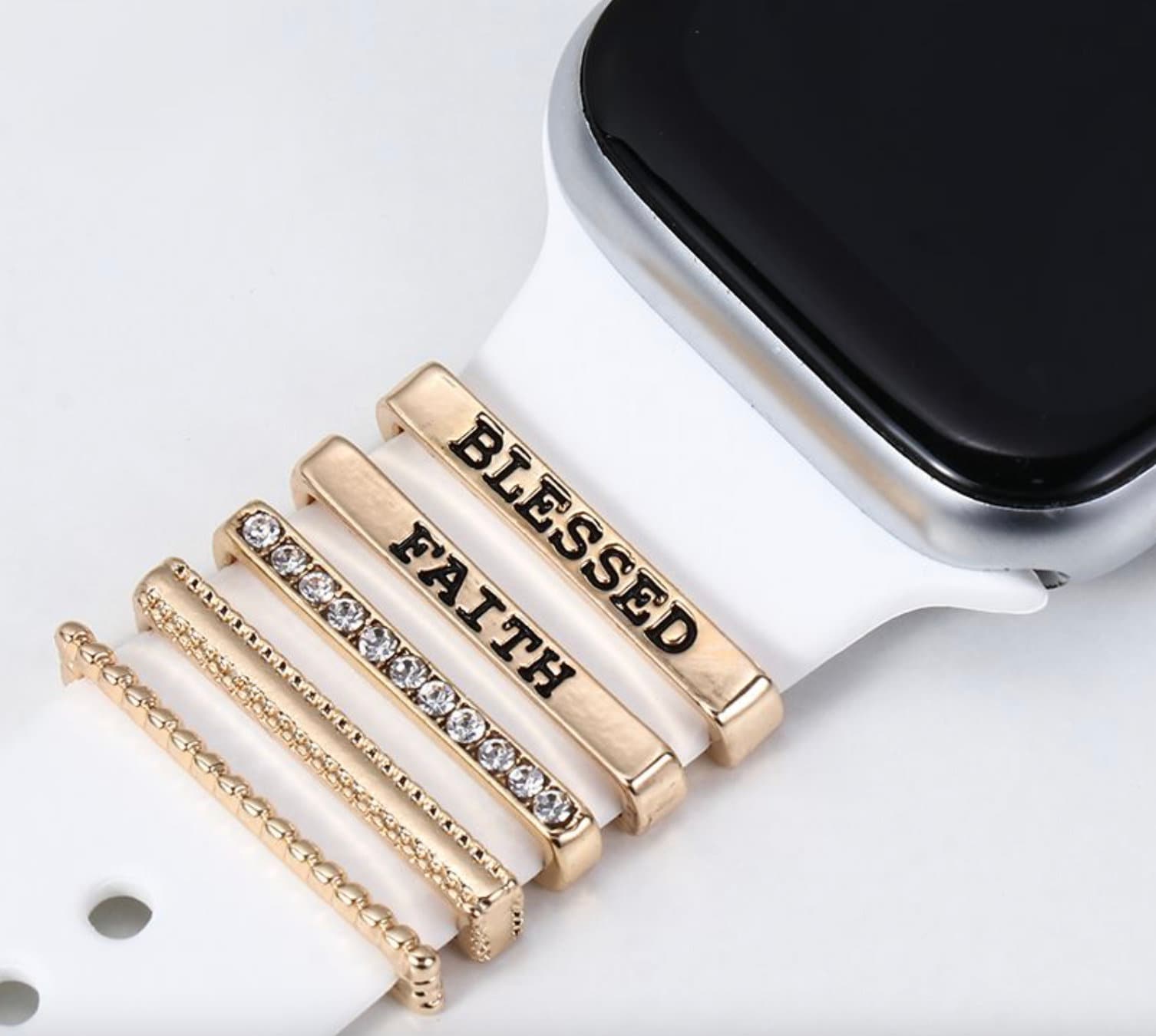 Stackable Watchband Charms, Watch Bars, Watch Band Accessories, Unique Gift, Gift for Mom, Apple Watch Jewelry, Watch Jewelry, Valentines