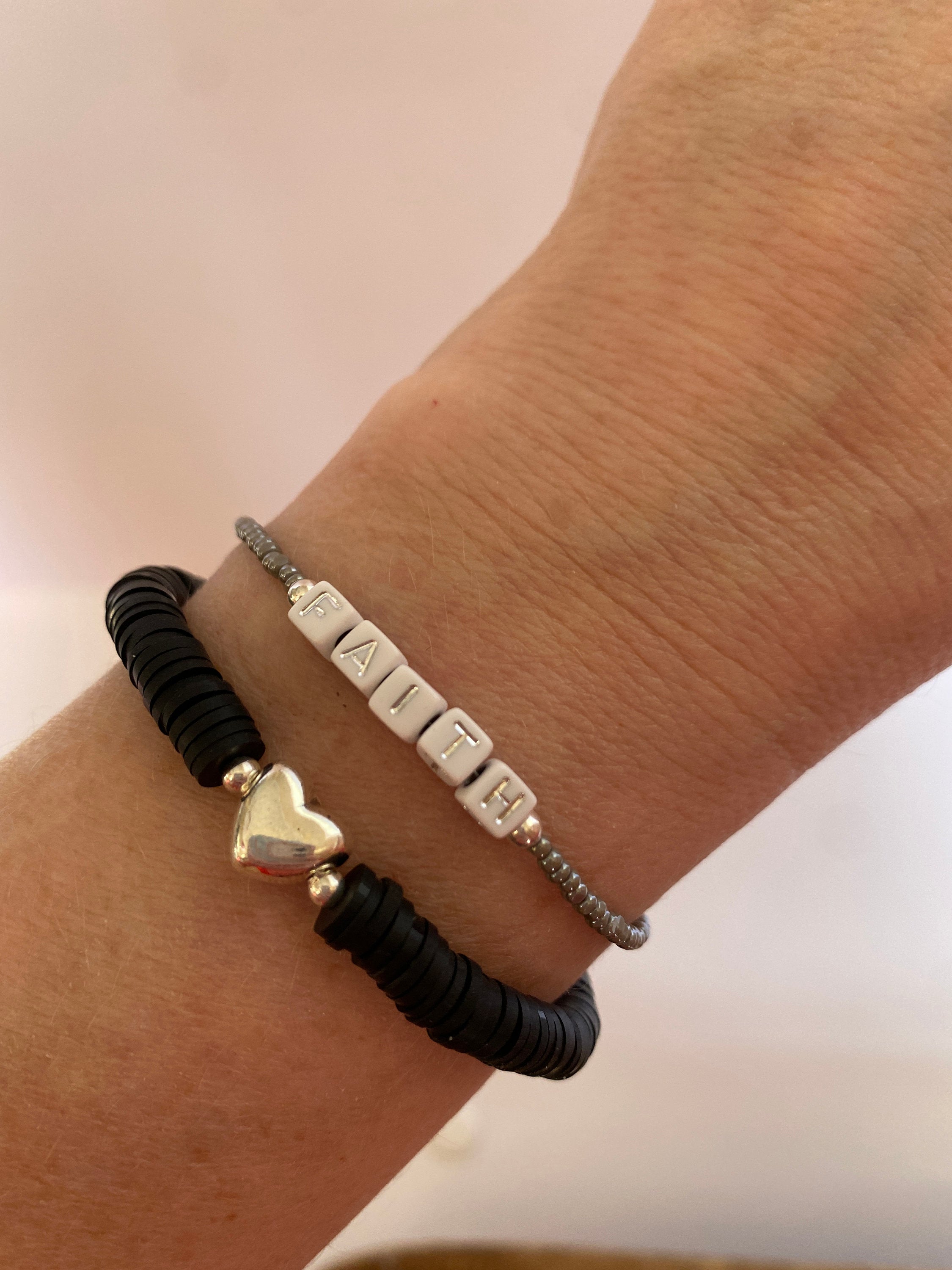 Black Beaded Gemstone Bracelet Inspiring Word | Stone River Jewelry – Blue  Stone River