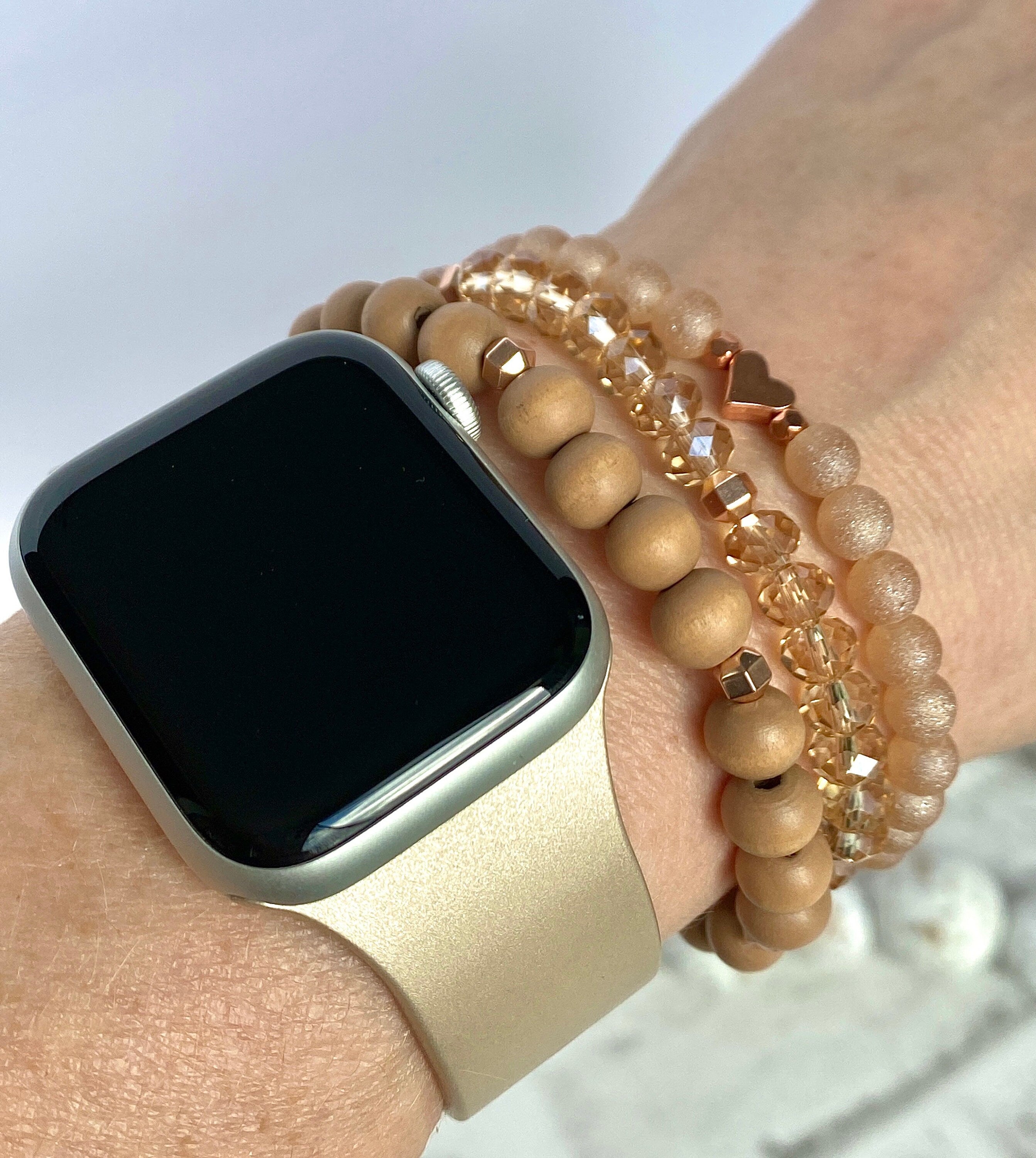 Layering bracelets with apple on sale watch