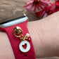 Valentines Watch Band Charms, Watchband Studs, Bars, Apple Watch Charms, Personalized Jewelry, Heart Charm, SmartWatch Charm