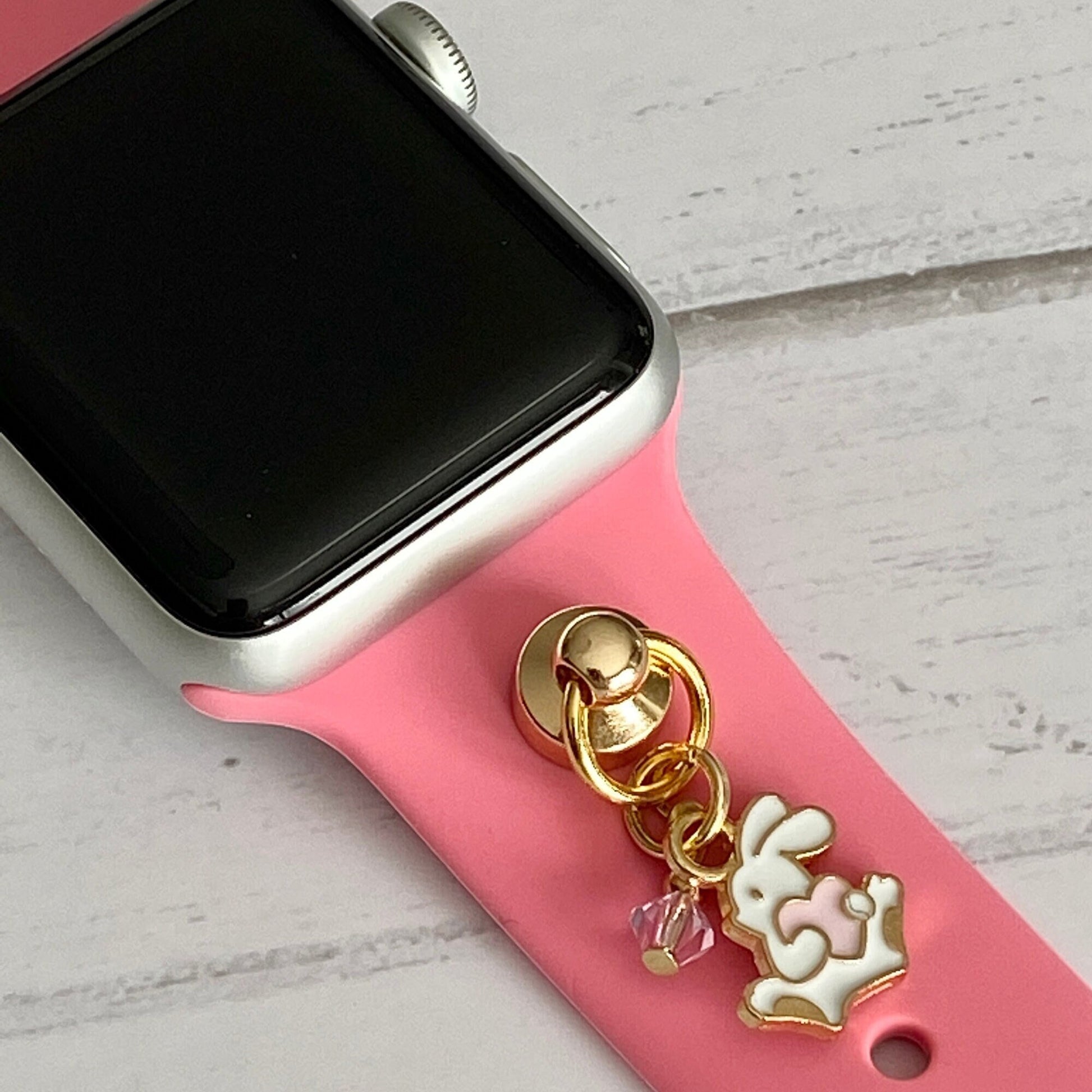 Easter Watch Band Charms, Watchband Studs, Watchband Bars, Apple Watch Charms, Easter Jewelry, Easter Bunny, Apple Watchbands, Bunny Charms