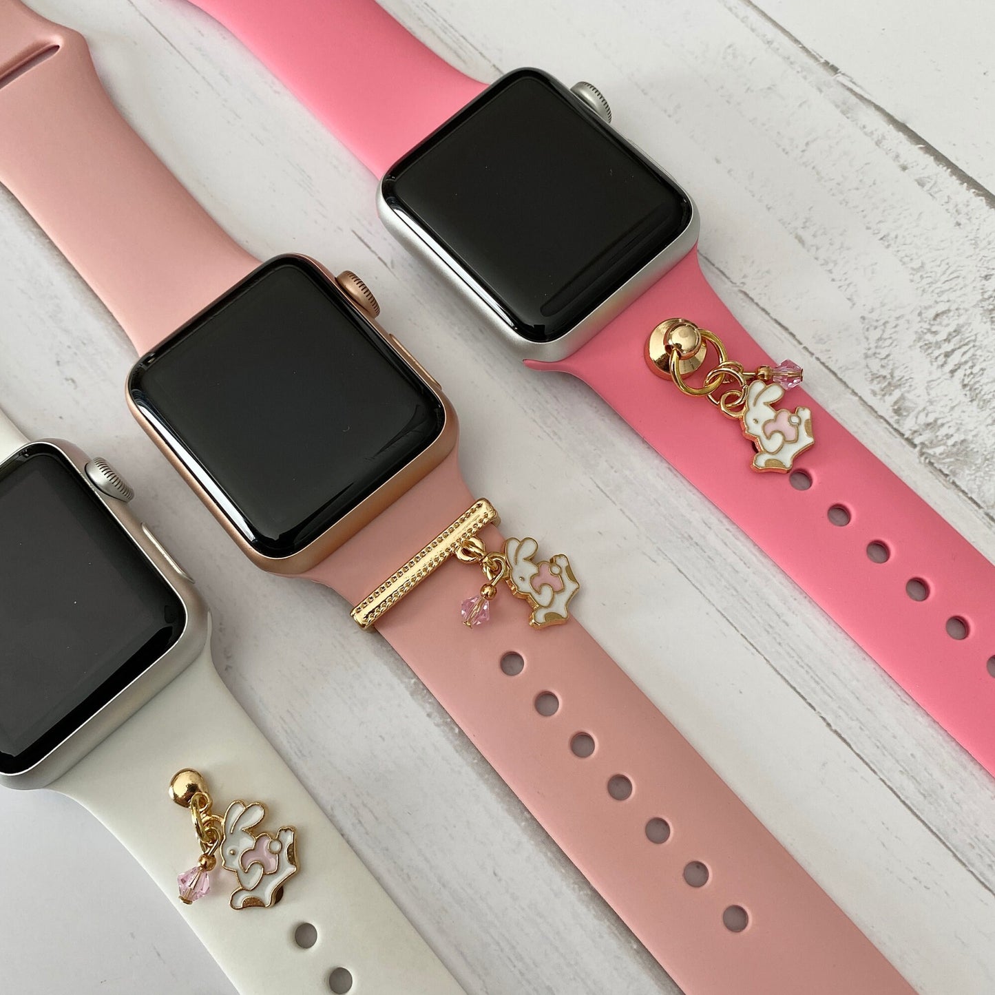 Easter Watch Band Charms, Watchband Studs, Watchband Bars, Apple Watch Charms, Easter Jewelry, Easter Bunny, Apple Watchbands, Bunny Charms