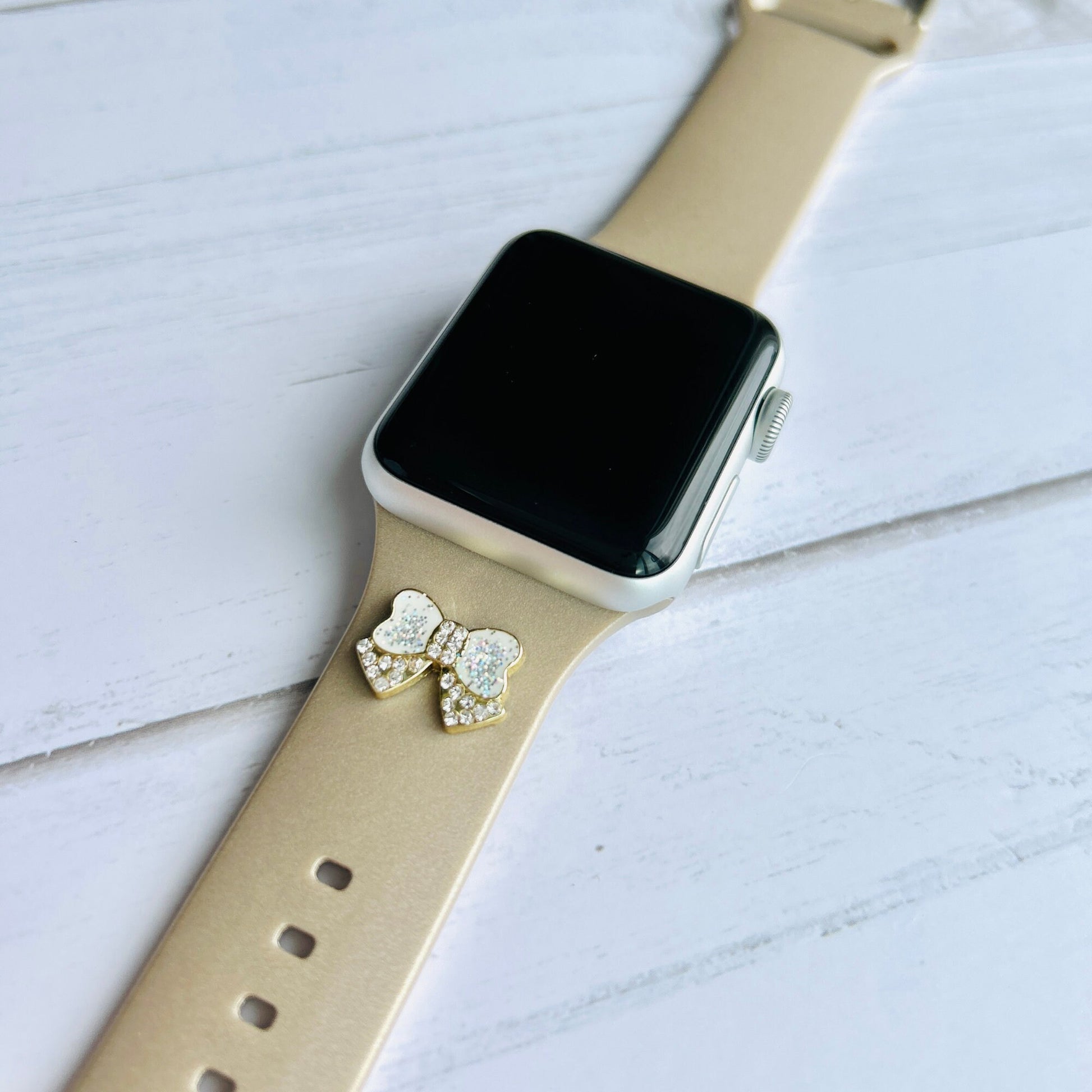 Watchband Studs, Apple Watchband Jewelry, Bow Jewelry, Classy Floral Watchband