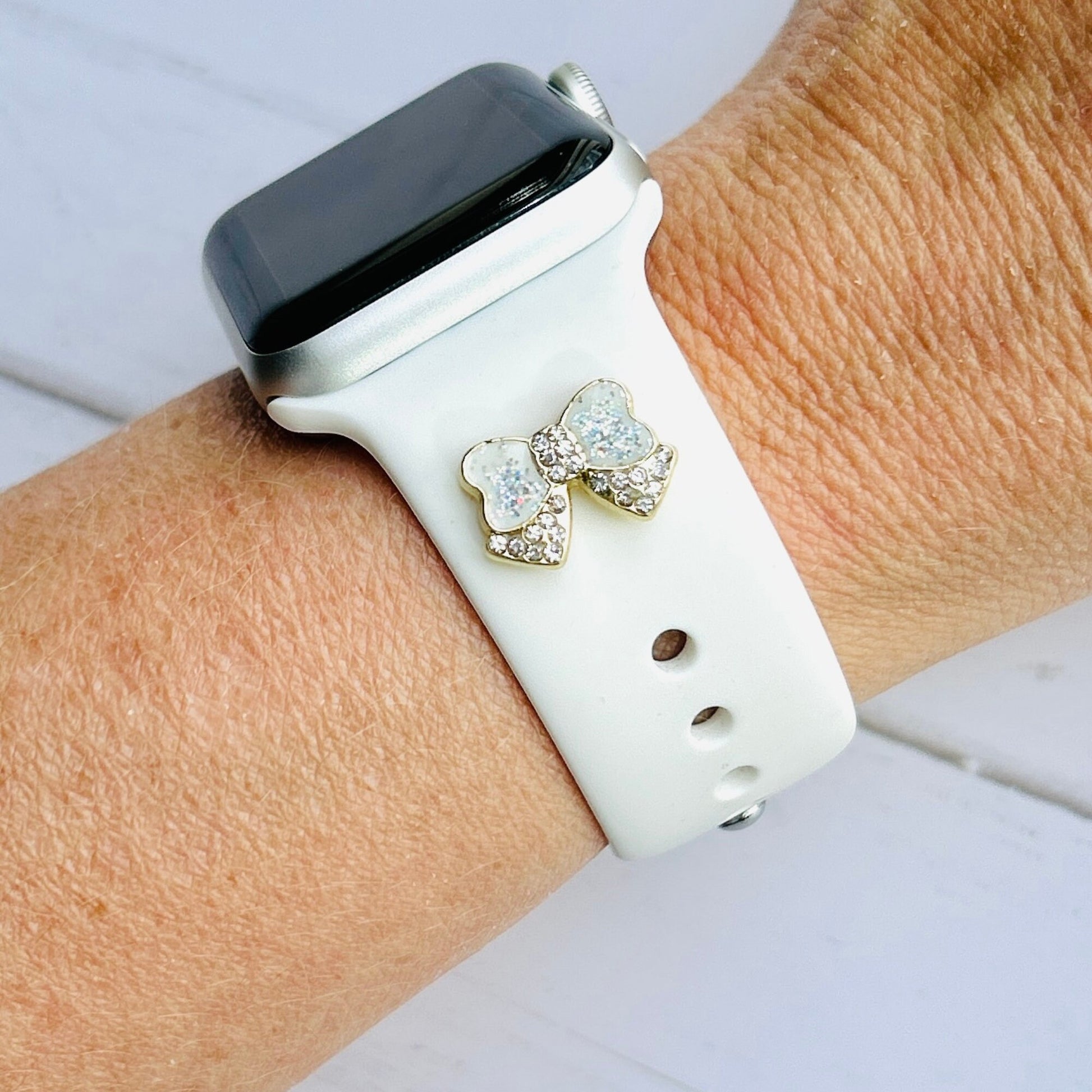 Watchband Studs, Apple Watchband Jewelry, Bow Jewelry, Classy Floral Watchband