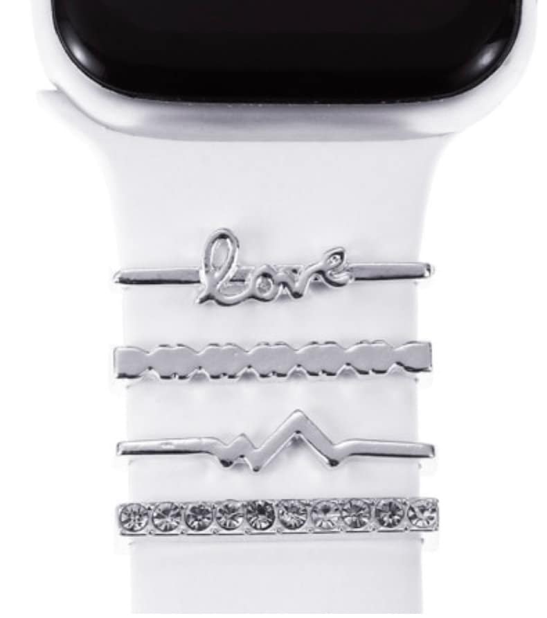 Love Stackable Watchband Charms, Watch Bars, Apple Watch Band Accessories, Gift for Mom, Apple Watch Jewelry, Watch Jewelry, Valentines