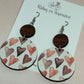 Wood Heart Earrings, Valentines Earrings, Statement Earrings