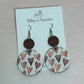 Wood Heart Earrings, Valentines Earrings, Statement Earrings