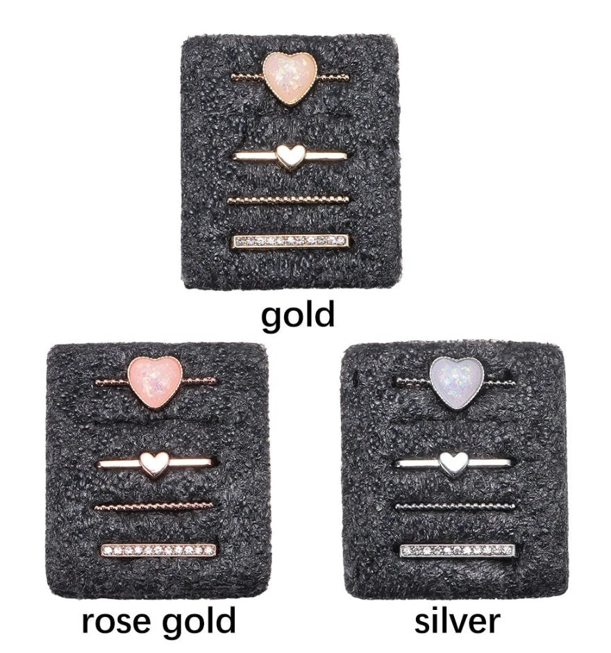 Heart Stackable Watchband Charms, Watch Bars, Watch Band Accessories, Apple Watch Bars, Unique Gift, Gift for Mom, Watch Jewelry