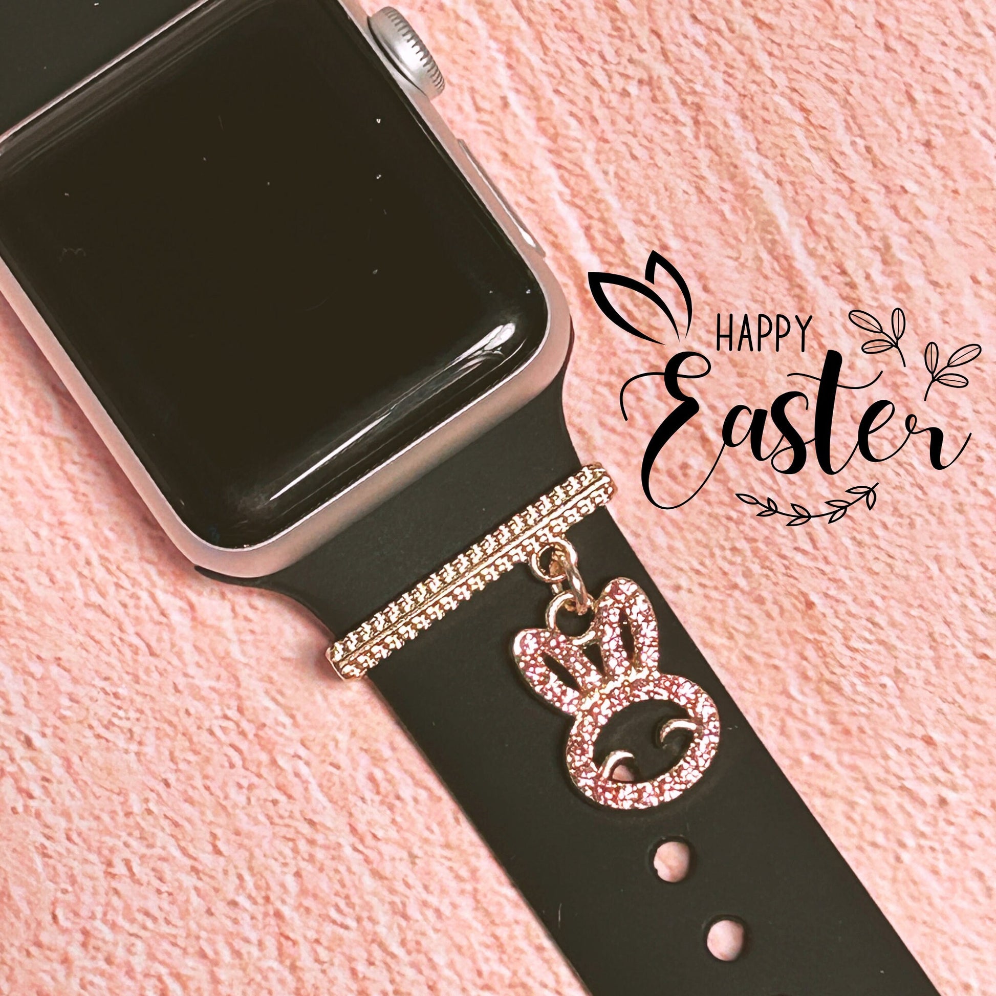 Easter Watchband Charms, Watchband Jewelry, Spring Watchbands, Bunny Charm